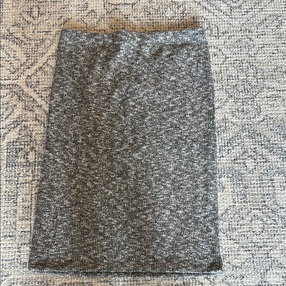 Express Gray Pencil Skirt Knee-Length Casual